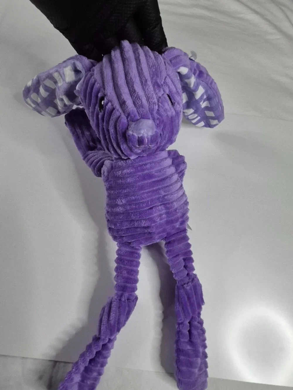 Vibrant Life Ribbed Easter Bunny Dog Toy, Purple, 15